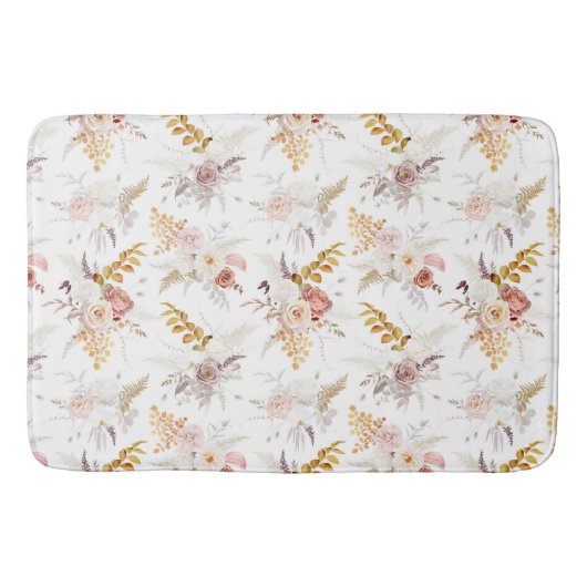Boho Beige, Pampas Gras Terracotta Aquarel We Badmat (Voorkant)