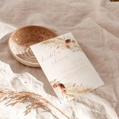 Boho Beige Pampas Grass Vrijgezellenfeest Kaart