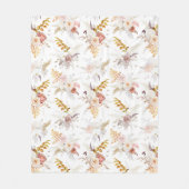 Boho Beige, Pampasgras Terracotta Aquarel We Fleece Deken (Voorkant)