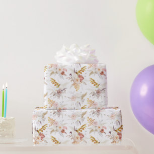 Boho Beige, Pampasgras Terracotta Waterverf We Cadeaupapier