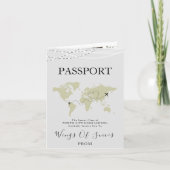 Boho Beige Paspoort Reisbal Wereldkaart (Voorkant)