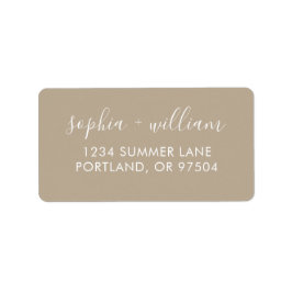 Boho Beige Return Address Labels