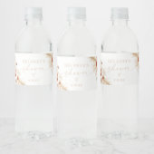 Boho Beige Shower Waterfles Etiket (Flessen)