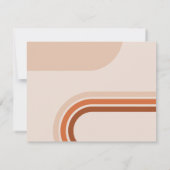 Boho beige Terracotta Responcard RSVP Kaartje (Achterkant)