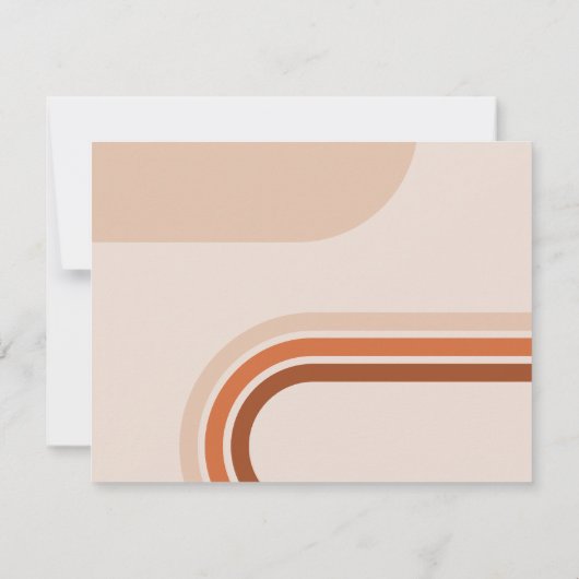 Boho beige Terracotta Responcard RSVP Kaartje (Achterkant)