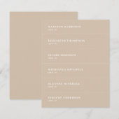 Boho Beige Trouwnaam Plaats Kaart DIY (Voorkant / Achterkant)