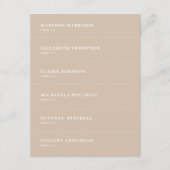 Boho Beige Trouwnaam Plaats Kaart DIY (Voorkant)