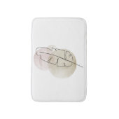 Boho beige veer badmat (Voorkant Verticaal)