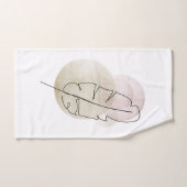 Boho beige veer handdoek (Handdoek)