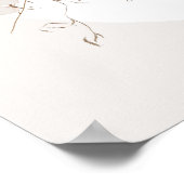 Boho Beige Waterverf Bloemetuin Baby Shower Poster (Hoek)