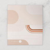 Boho Beige Wedding-plaatjes met boogvormig vormgeg Plaatskaartje (Buitenkant ongevouwen)