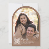 Boho Beige Wildflower Butterfly Arch Vrijgezellenf Kaart (Achterkant)