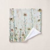 Boho Beige Wildflowers Bad Handdoek (Wasdoekje)