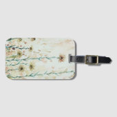 Boho Beige Wildflowers Bagagelabel (Voorkant (horizontaal))