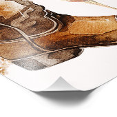 Boho Beige Wildflowers Laarzen Vrijgezellenfeest W Foto Afdruk (Hoek)