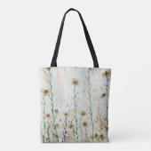 Boho Beige Wildflowers Tote Bag (Achterkant)