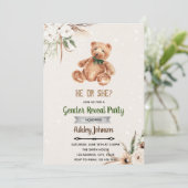 Boho beren geslacht onthulling uitnodiging (Staand voorkant)