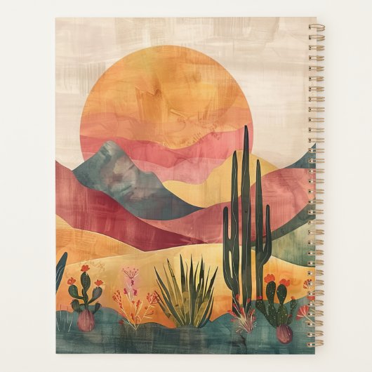 Boho Berg Abstract Planner (Achterkant)