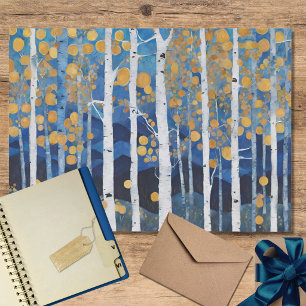 Boho Berg Aspen Boom Scene Tissuepapier