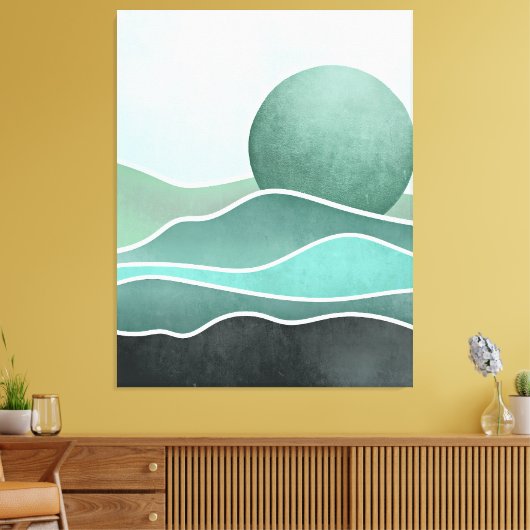 Boho berg canvas afdruk (Insitu (Woonkamer))