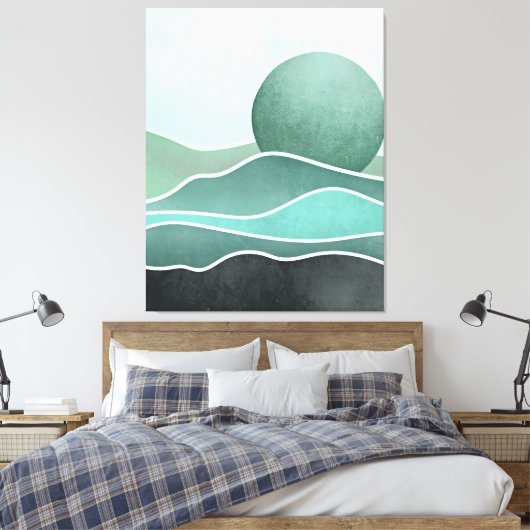 Boho berg canvas afdruk (Insitu (Slaapkamer))