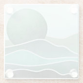 Boho berg glazen onderzetter (Achterkant)