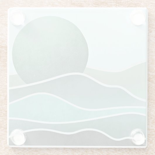 Boho berg glazen onderzetter (Achterkant)