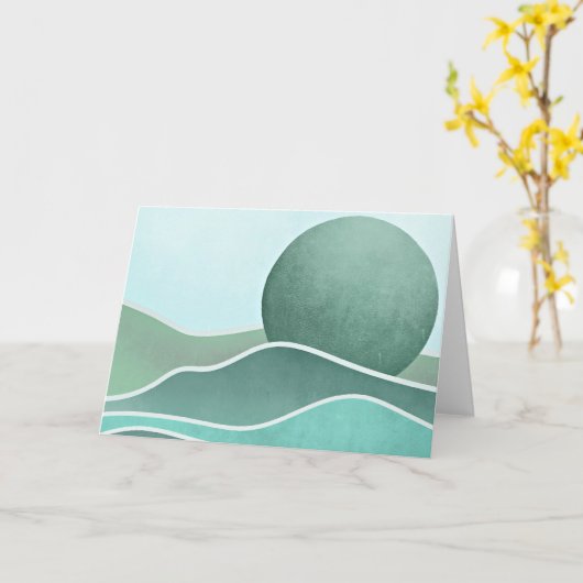 Boho berg kaart (Gele Bloem)