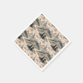 Boho Berg Rivier Abstract Landschaps Patroon Kunst Servet (Hoek)