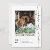 Boho Berg Wilde Bloem | Foto Bewaar de Datum Save The Date (Voorkant)