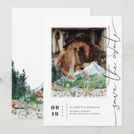 Boho Berg Wilde Bloem | Foto Bewaar de Datum Save The Date