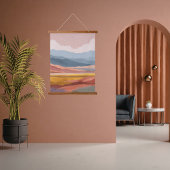 Boho Berglandschap Retro Kleurrijk Modern Hangend Wandkleed