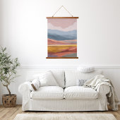 Boho Berglandschap Retro Kleurrijk Modern Hangend Wandkleed
