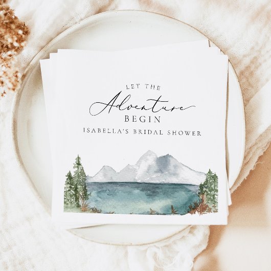 Boho Bergmeer Avontuurlijke Bruidsdouche Servet