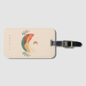 Boho-bergontwerp met monogram-bagagelabel bagagelabel (Voorkant (horizontaal))