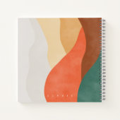 Boho-bergontwerp met monogram-notitieboek notitieboek (Achterkant)