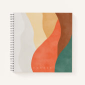 Boho-bergontwerp met monogram-notitieboek notitieboek (Voorkant)