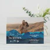 Boho bergt nieuw jaar verloving avonturen aankondiging (Staand voorkant)