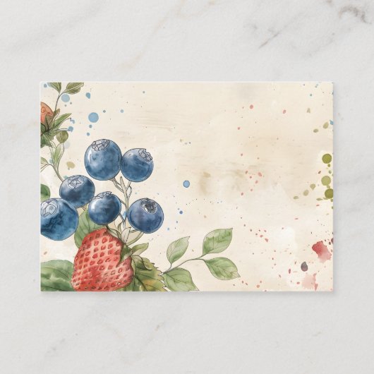 Boho Berry Sweet Strawberry Vrijgezellenfeest Informatiekaartje (Achterkant)