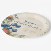 Boho Berry Sweet Strawberry Vrijgezellenfeest Papieren Bordje (Gekanteld)