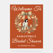 Boho Berry verlaat Herfst Vrijgezellenfeest Welkom Acryl Bord (Voorkant)