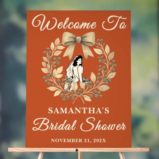 Boho Berry verlaat Herfst Vrijgezellenfeest Welkom Acryl Bord (Neutraal)