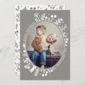 Boho Bessen Ovaal Vakantiefoto Kaart Taupe (Voorkant / Achterkant)