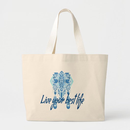Boho Best Life Grote Tote Bag (Voorkant)