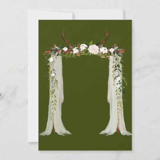 Boho Beste Antlers Canopy zal je zijn mijn Bridesm Kaart (Achterkant)