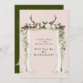 Boho Beste Antlers Canopy zal je zijn mijn Bridesm Kaart