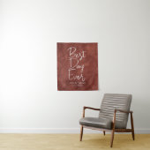 Boho Beste Dag Ooit Achtergrond Bruiloft Wandkleed (In situ)