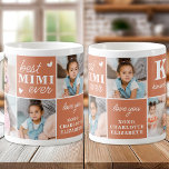 Boho beste mimi ooit aangepaste moderne oma 7 foto koffiemok<br><div class="desc">Introductie van het perfecte cadeau voor de beste MIMI ooit - een gepersonaliseerde foto collage koffie mok! Deze stijlvolle en moderne mok beschikt over ruimte voor 7 speciale afbeeldingen, waardoor een uniek en sentimenteel cadeau wordt gecreëerd dat elke moeder zou aanbidden. Met de mogelijkheid om een gepersonaliseerd monogram initiaal en...</div>