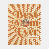 Boho Beste moeder ooit gepersonaliseerde foto Moed Fleece Deken (Voorkant)