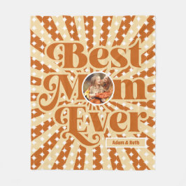 Boho Beste moeder ooit gepersonaliseerde foto Moed Fleece Deken